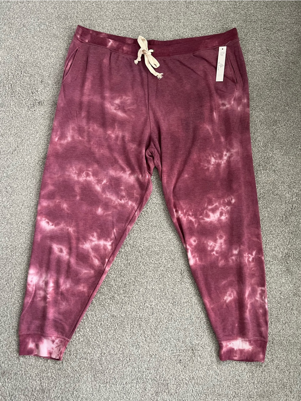 NWT Theo & Spence 2 Pair Tie-Dye Jogger Pants Bundle- Blue & Burgundy Size 3X - Picture 7 of 12
